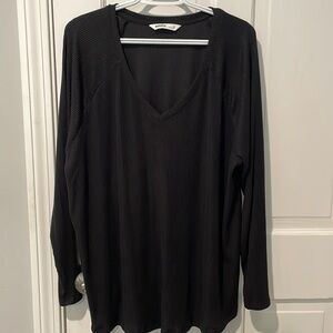 1X Sonoma black long sleeve top